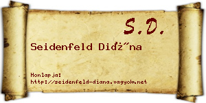 Seidenfeld Diána névjegykártya